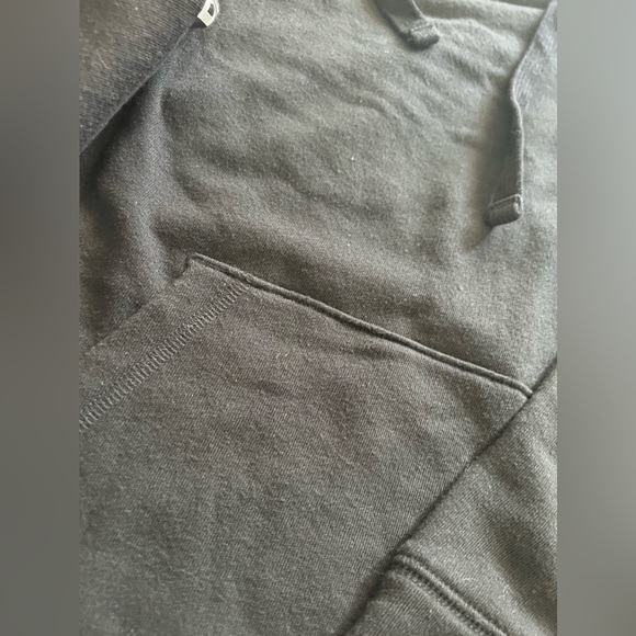 VS PINK black hoodie with sunset ombre color print pink writing small - Picture 5 of 6